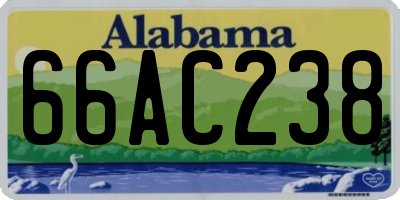 AL license plate 66AC238