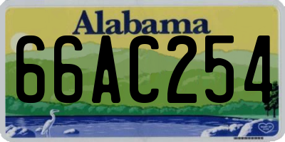 AL license plate 66AC254