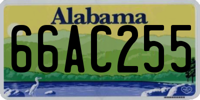 AL license plate 66AC255