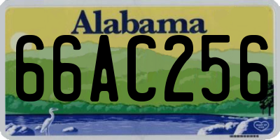 AL license plate 66AC256