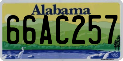 AL license plate 66AC257