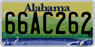 AL license plate 66AC262