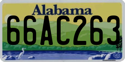 AL license plate 66AC263