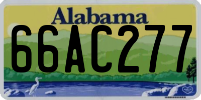 AL license plate 66AC277