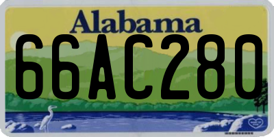 AL license plate 66AC280