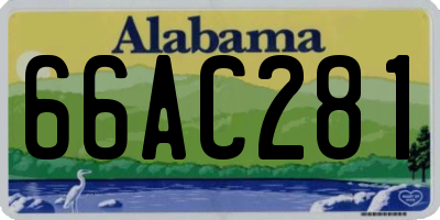 AL license plate 66AC281