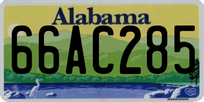 AL license plate 66AC285