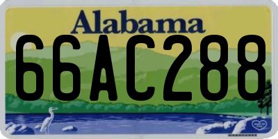 AL license plate 66AC288