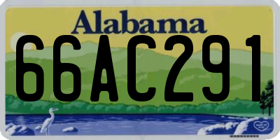 AL license plate 66AC291
