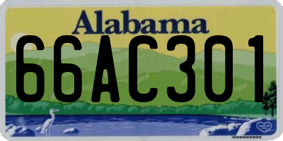 AL license plate 66AC301