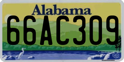 AL license plate 66AC309