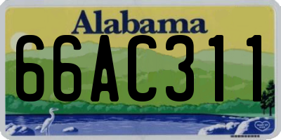 AL license plate 66AC311