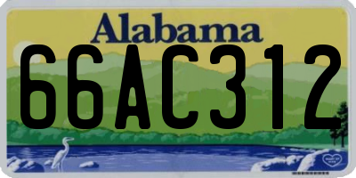 AL license plate 66AC312
