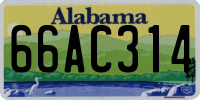 AL license plate 66AC314