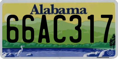 AL license plate 66AC317