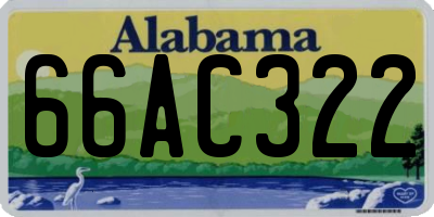 AL license plate 66AC322