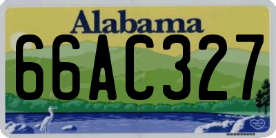 AL license plate 66AC327