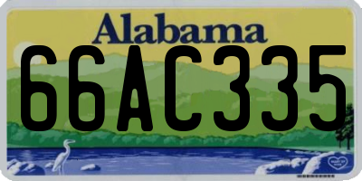 AL license plate 66AC335