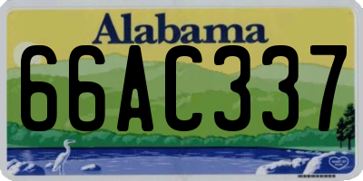 AL license plate 66AC337