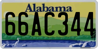 AL license plate 66AC344