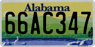 AL license plate 66AC347