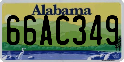 AL license plate 66AC349