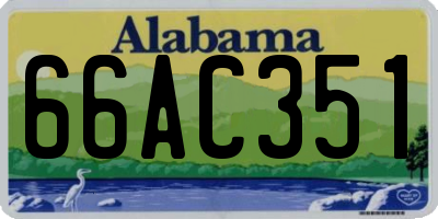 AL license plate 66AC351