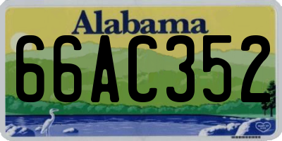 AL license plate 66AC352