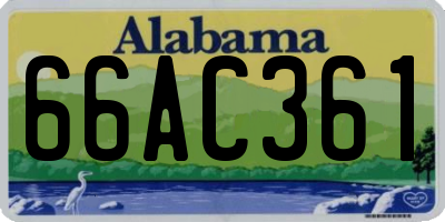 AL license plate 66AC361