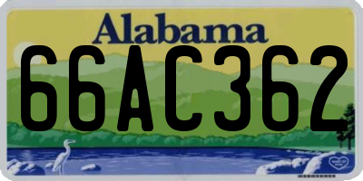 AL license plate 66AC362