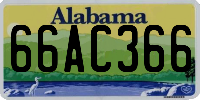 AL license plate 66AC366