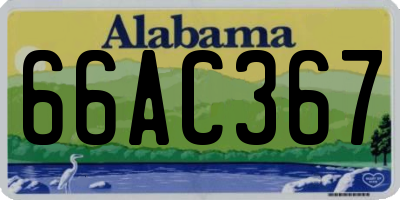 AL license plate 66AC367