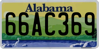 AL license plate 66AC369