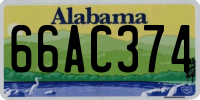 AL license plate 66AC374