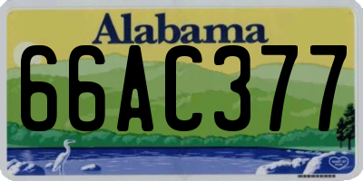 AL license plate 66AC377
