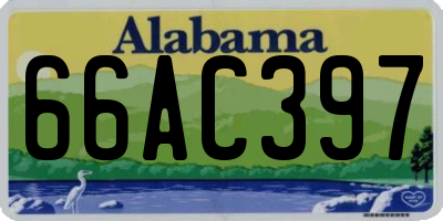 AL license plate 66AC397