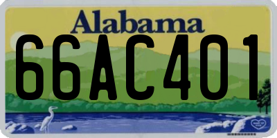 AL license plate 66AC401