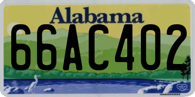 AL license plate 66AC402