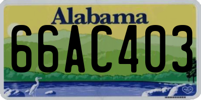 AL license plate 66AC403
