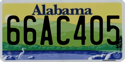 AL license plate 66AC405