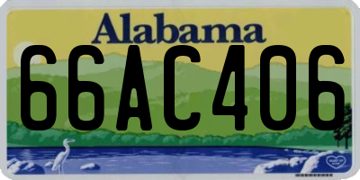 AL license plate 66AC406