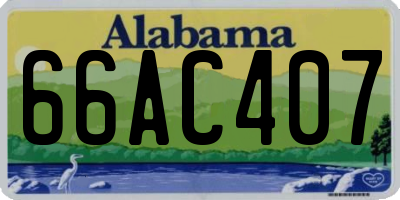AL license plate 66AC407