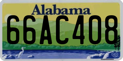 AL license plate 66AC408