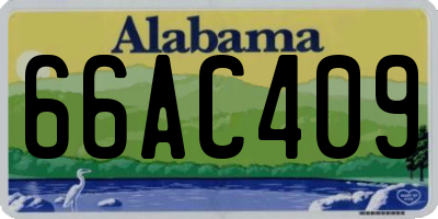 AL license plate 66AC409