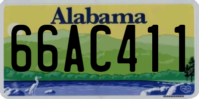 AL license plate 66AC411
