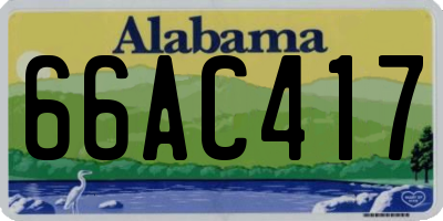 AL license plate 66AC417