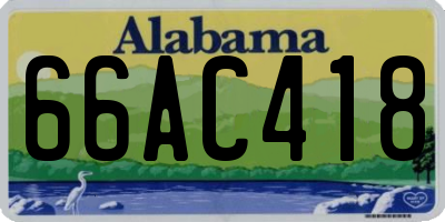 AL license plate 66AC418