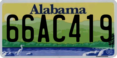 AL license plate 66AC419