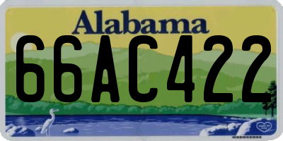 AL license plate 66AC422