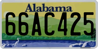 AL license plate 66AC425